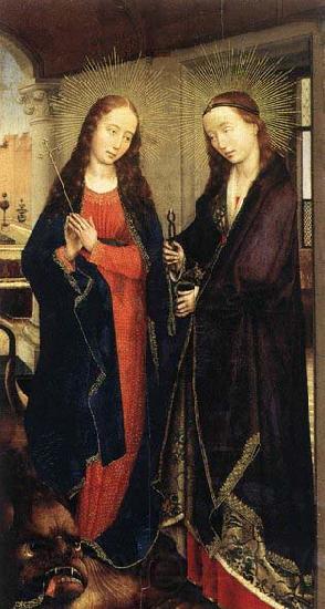 WEYDEN, Rogier van der Sts Margaret and Apollonia Spain oil painting art